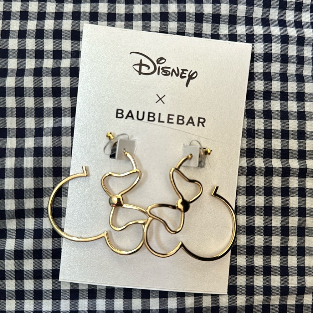 Disney x Baublebar Gold Minnie Mouse earrings